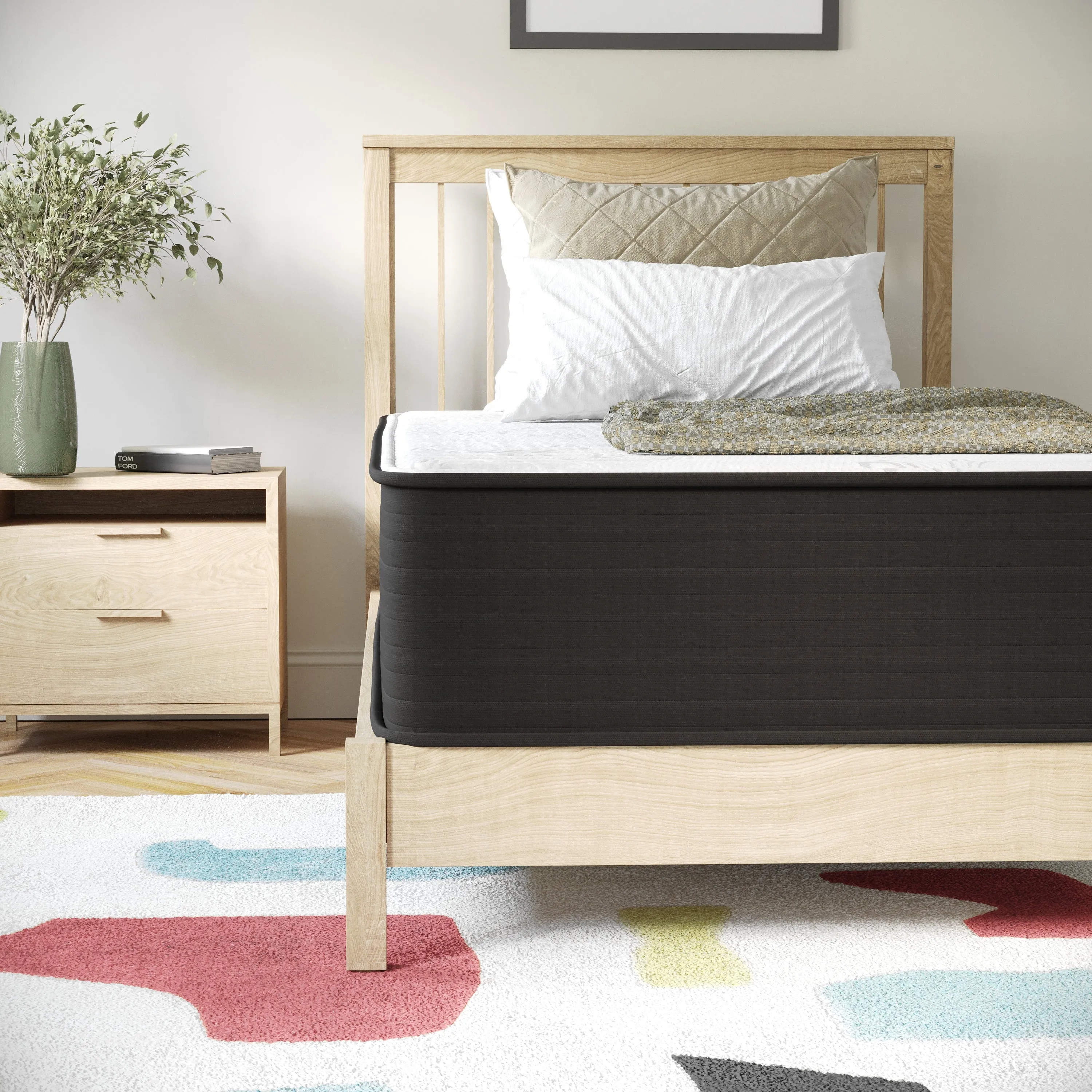 12 Inch Twin Hybrid Mattress DR-E230P-R-T-12-GY-GG