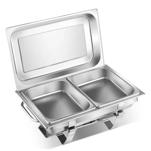 2 Packs Stainless Steel Full-Size Chafing Dish