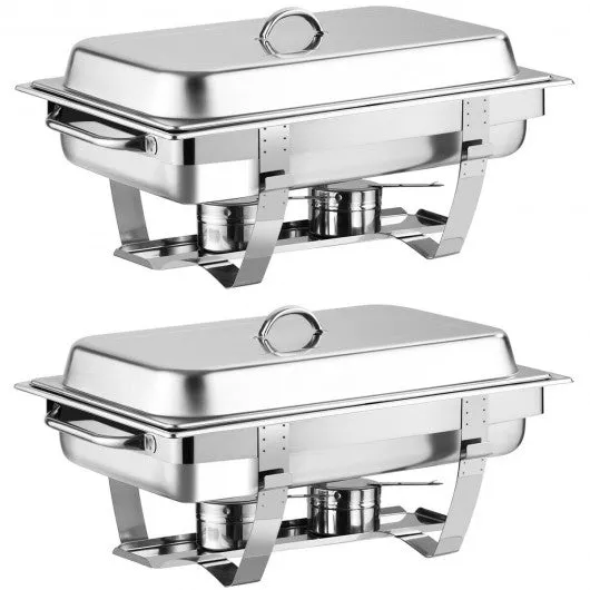 2 Packs Stainless Steel Full Size Chafing Dish