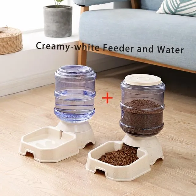 Automatic Dog Cat Food Feeder Water Dispenser