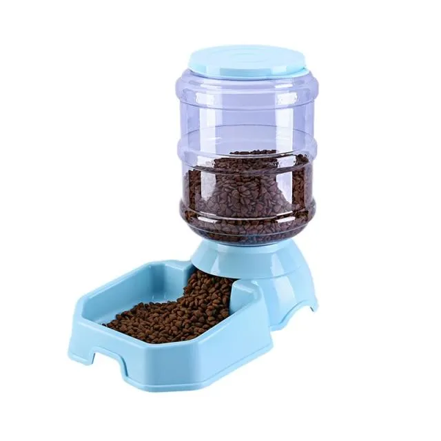 Automatic Dog Cat Food Feeder Water Dispenser
