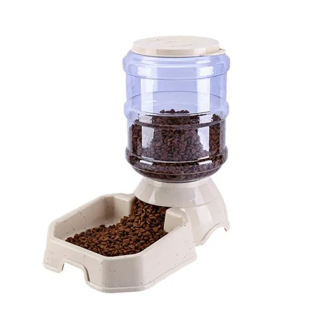 Automatic Dog Cat Food Feeder Water Dispenser