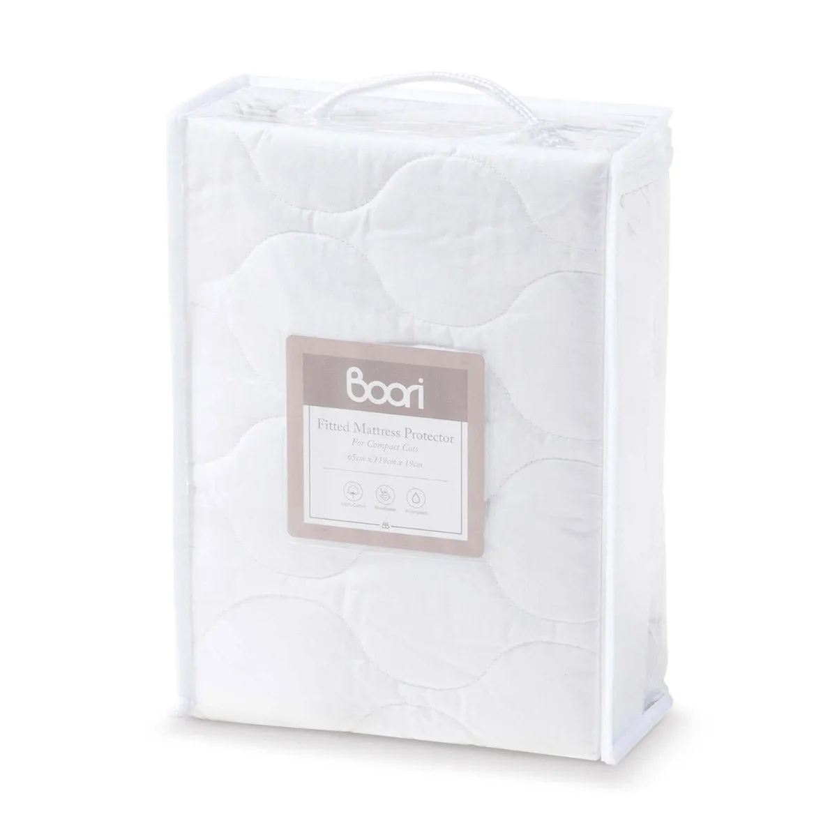 Boori Compact Cot Fitted Mattress Protector (119cm x 65cm)