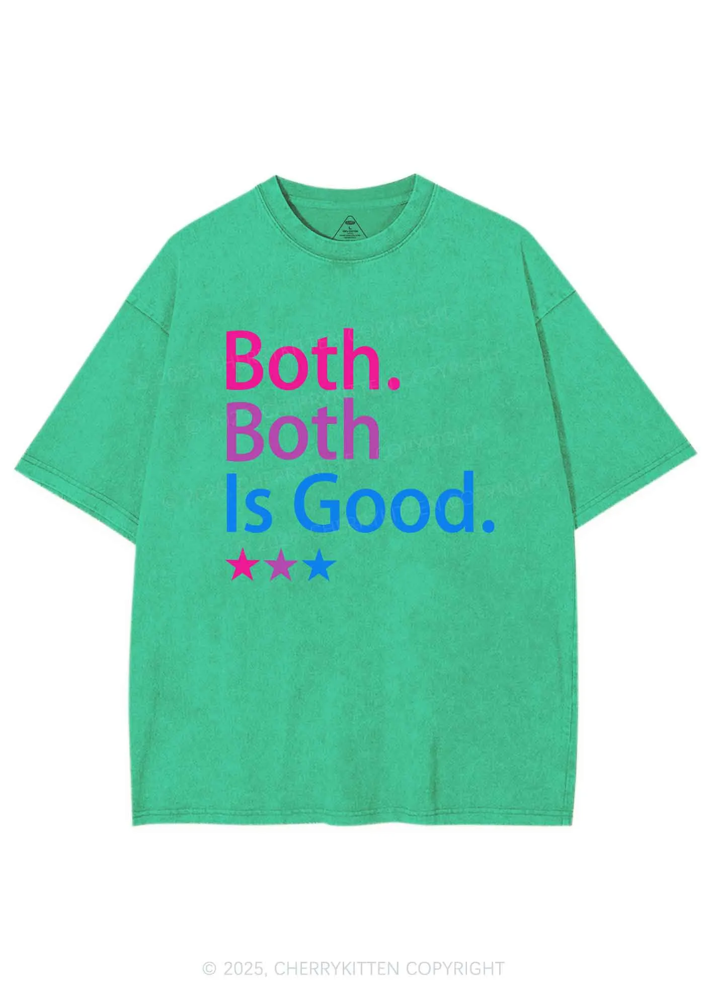 Both Is Good Pride Y2K Shirts Washed Tee Cherrykitten