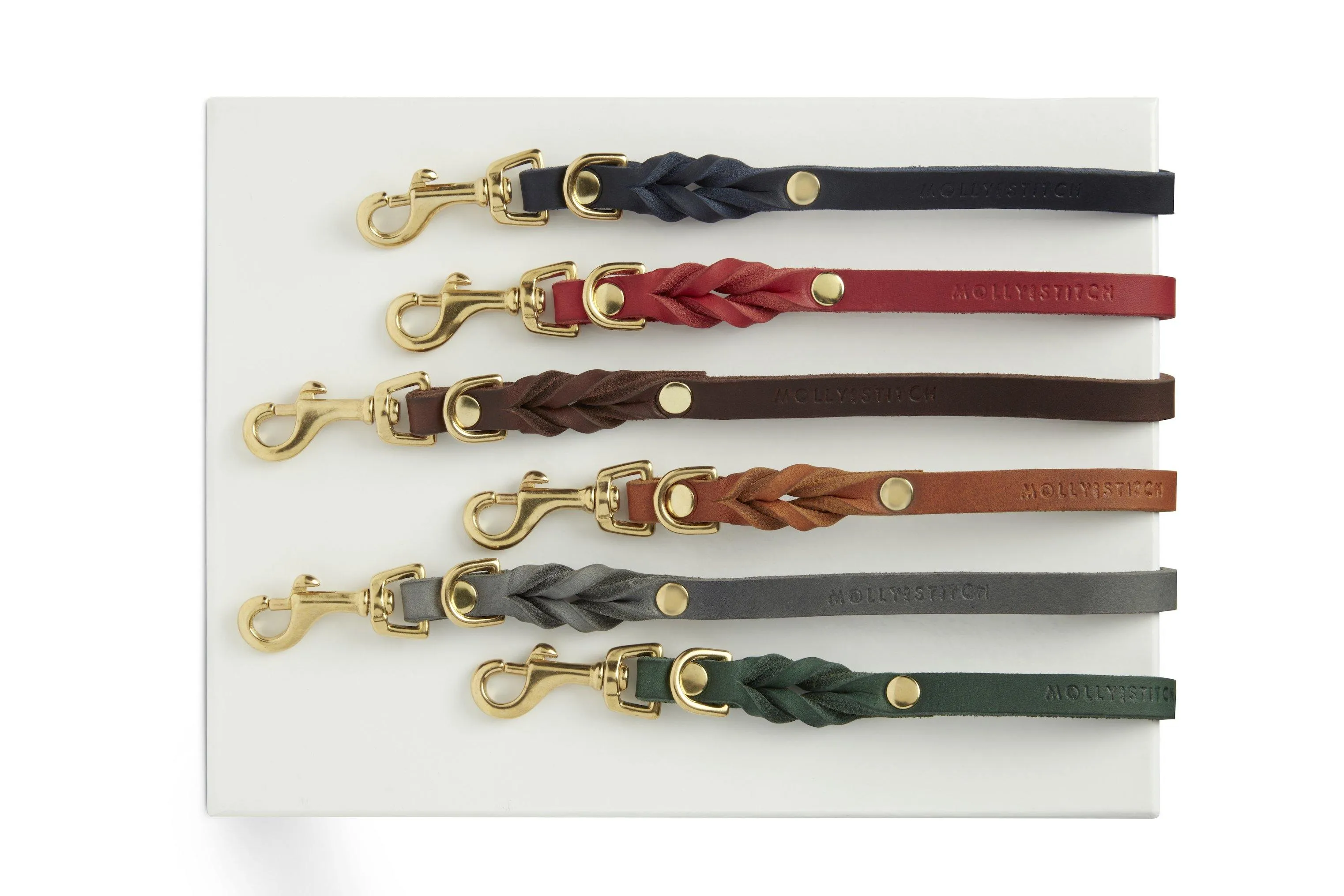 Butter Leather 3x Adjustable Dog Leash - Classic Brown