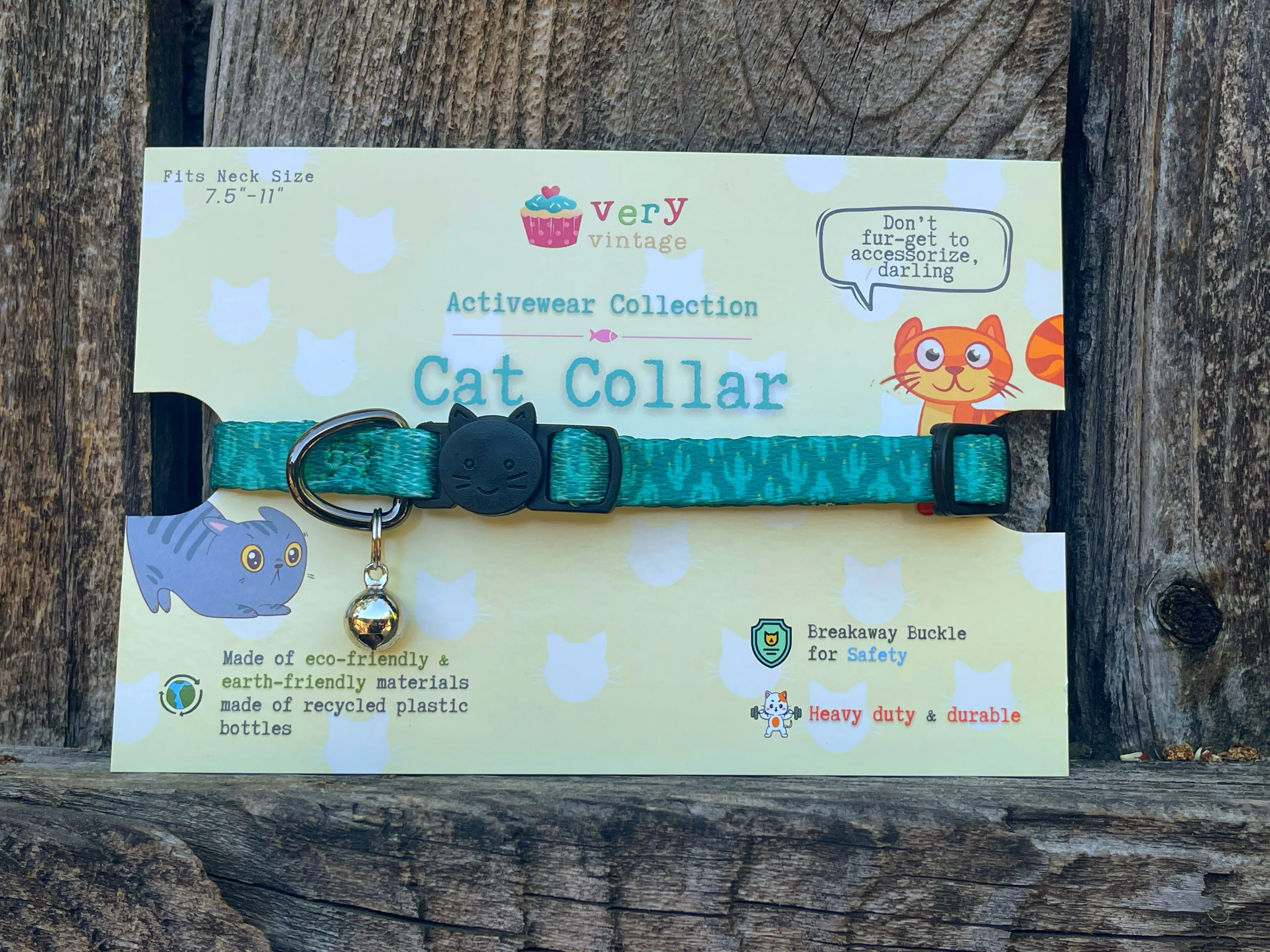 Cactus - Recycled Eco-Friendly Breakaway Safety Cat Collar