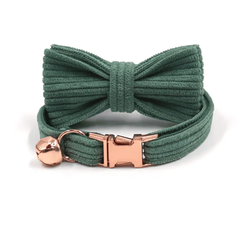 Cat Collar with Bow tie Set, Rose Gold Cat Bell for Cats, Small Dogs