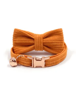 Cat Collar with Bow tie Set, Rose Gold Cat Bell for Cats, Small Dogs