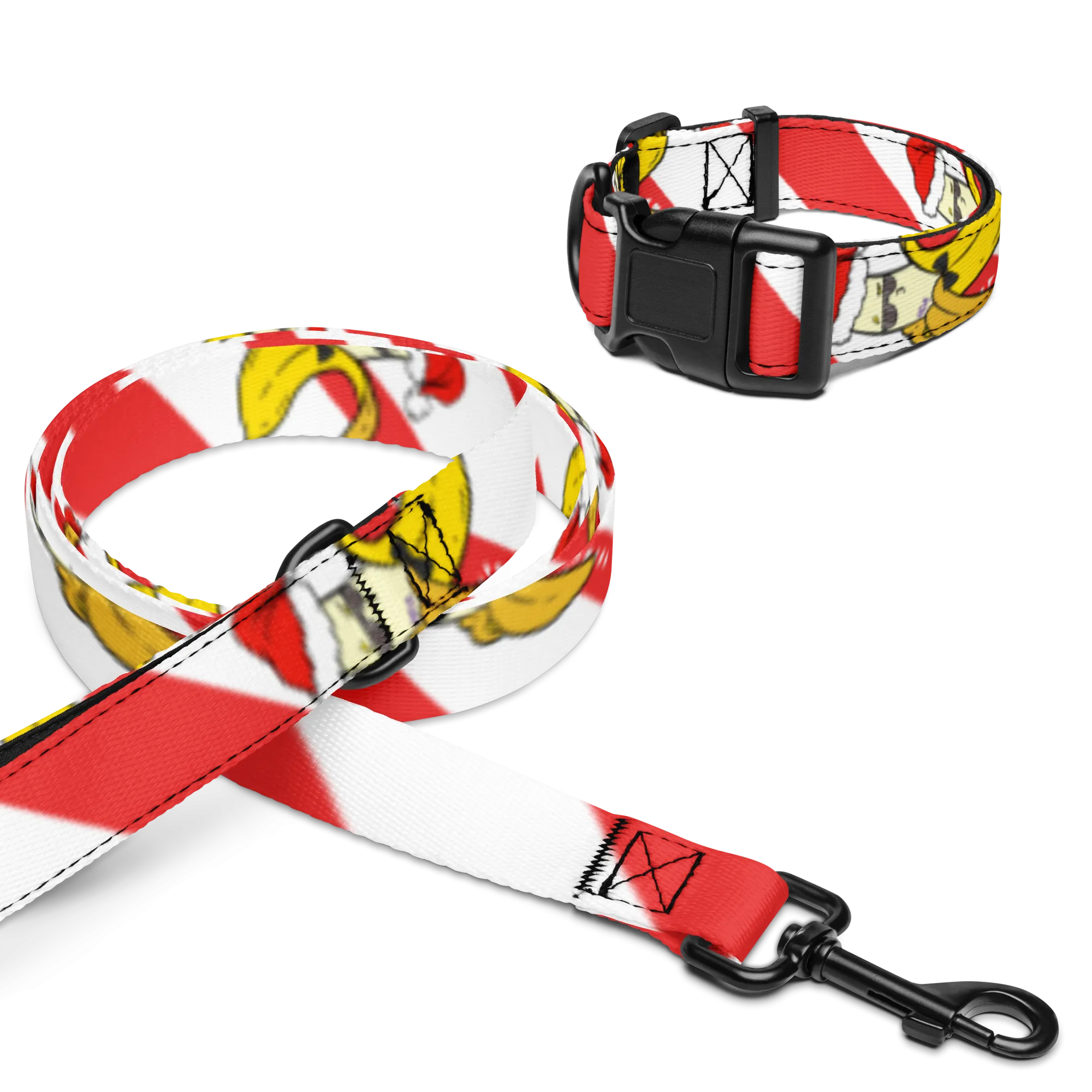 Dandy Cane Pet collar & leash
