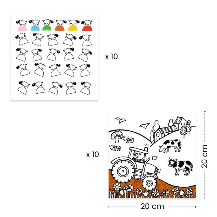 Djeco - Farm Colouring Dispenser