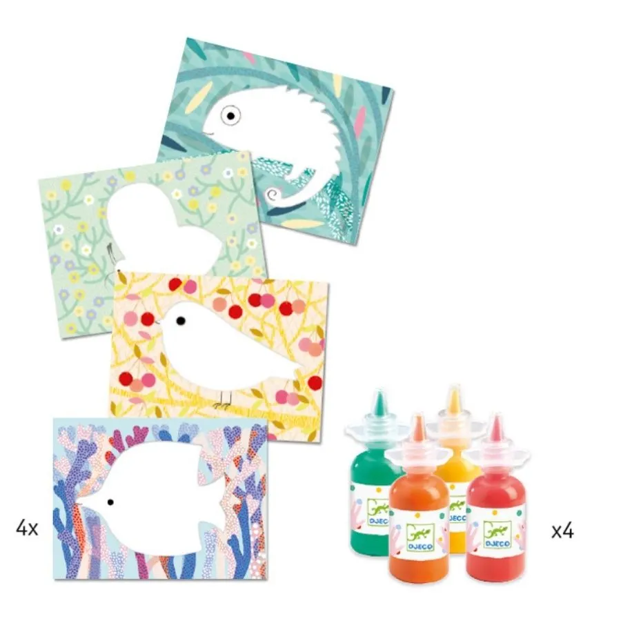 Djeco - Squirt & Spread Painting Set for Toddlers