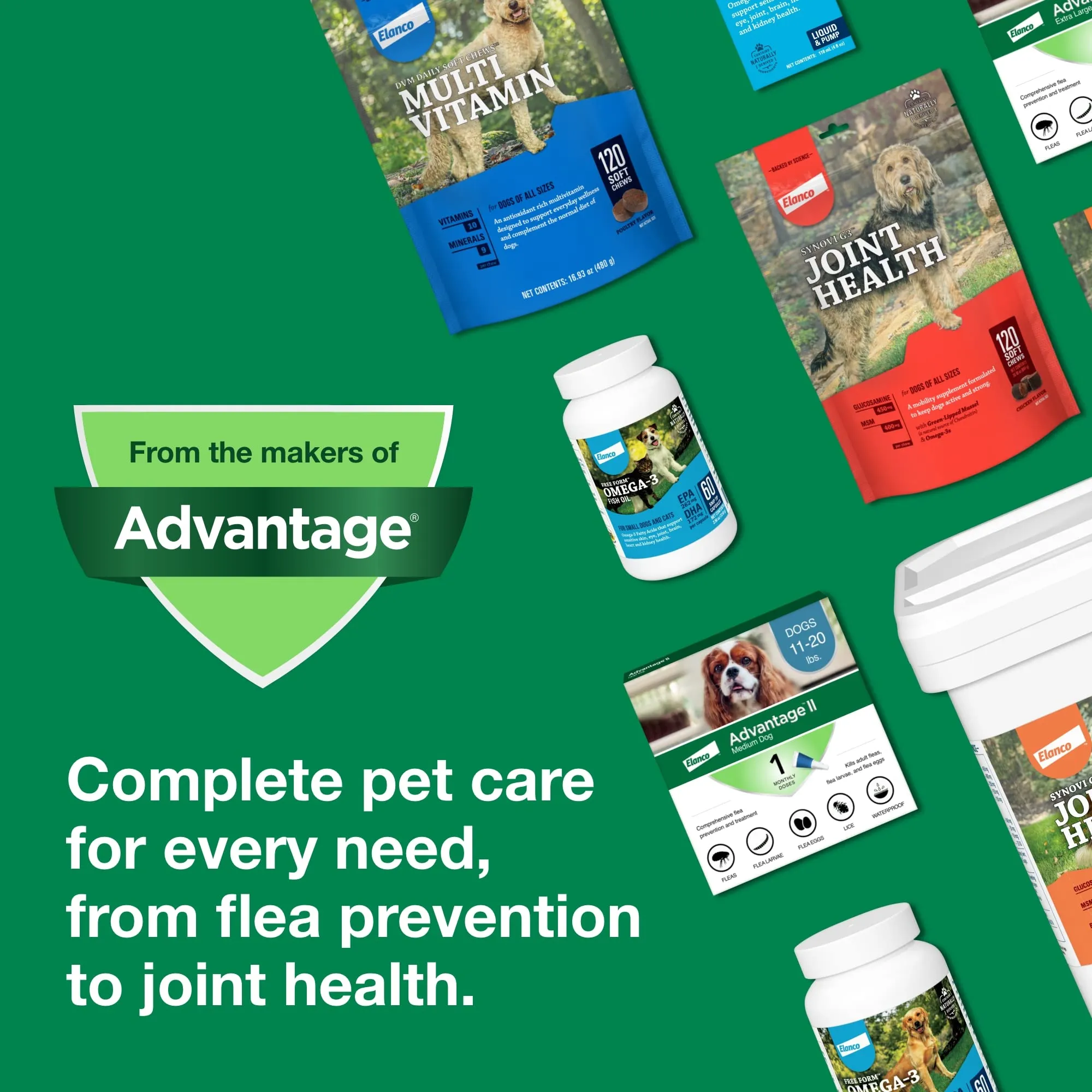 Elanco Advantage II Medium Dog 6-Month Dose Flea and Tick Spot-on Treatment - 11-20 Lbs - Teal - 6 Pack