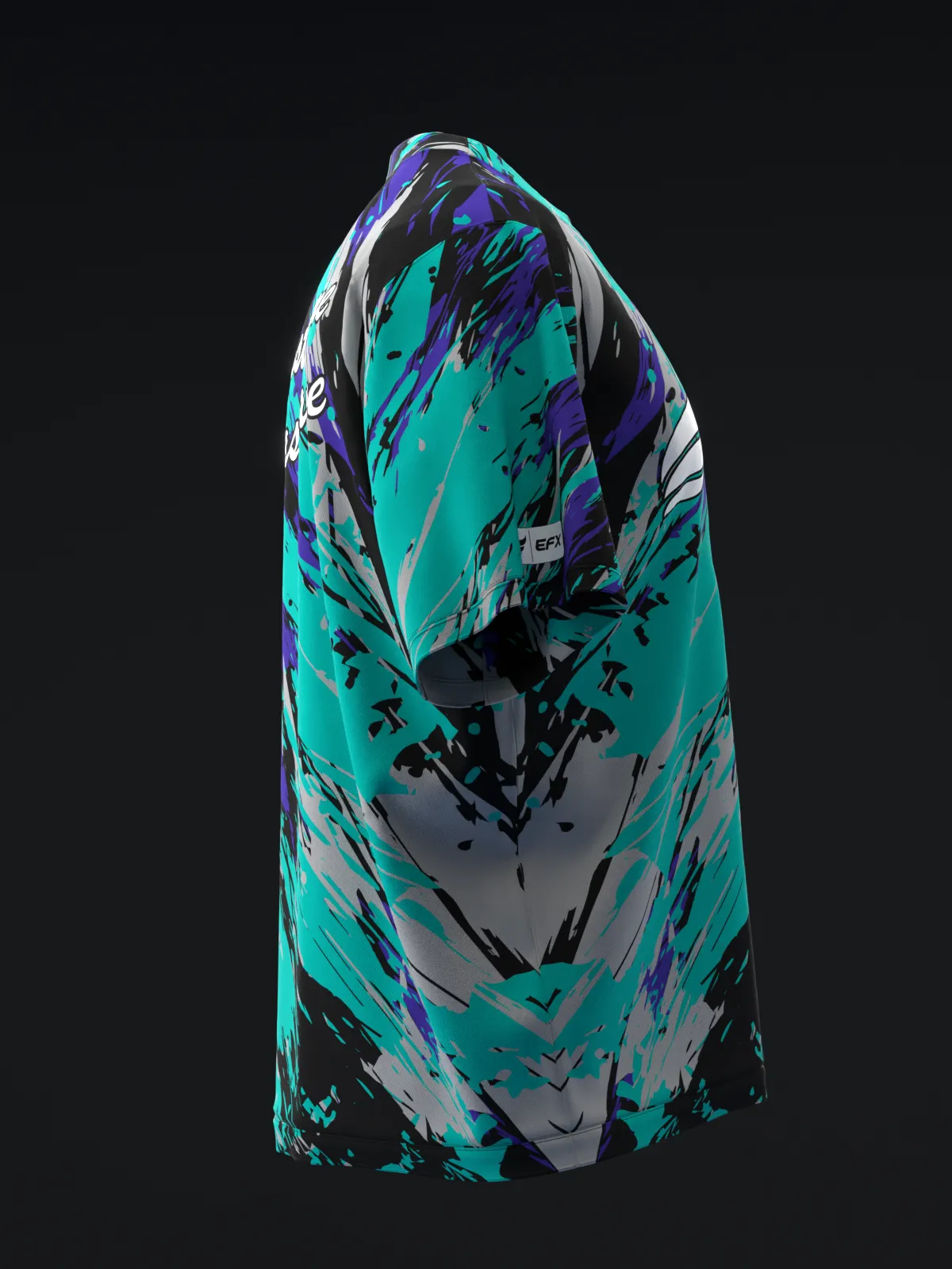 ELEVATED - GRAY PURPLE TEAL - BOWLING JERSEY