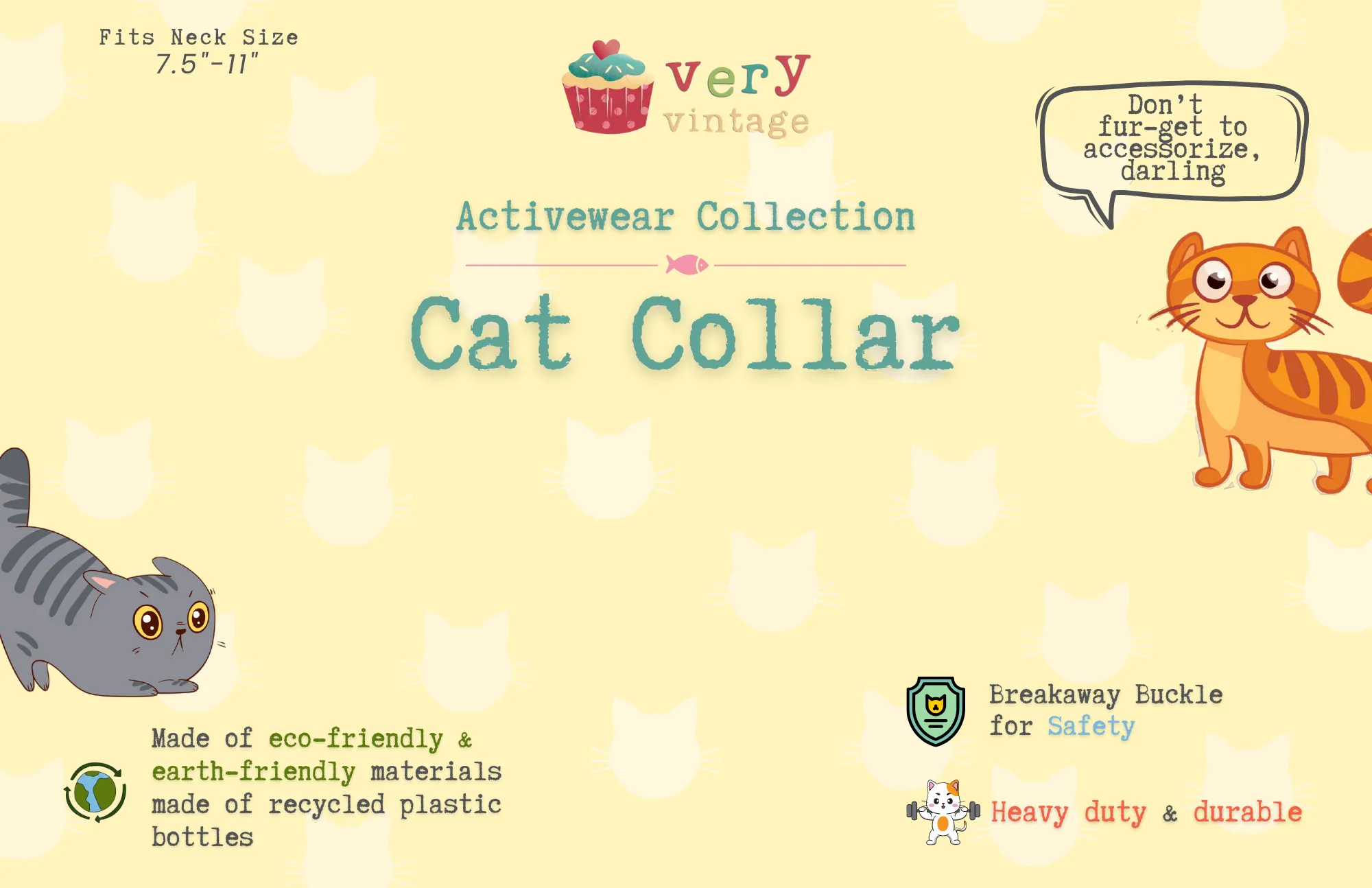 Feelin Squirrely - Recycled Eco-Friendly Breakaway Safety Cat Collar