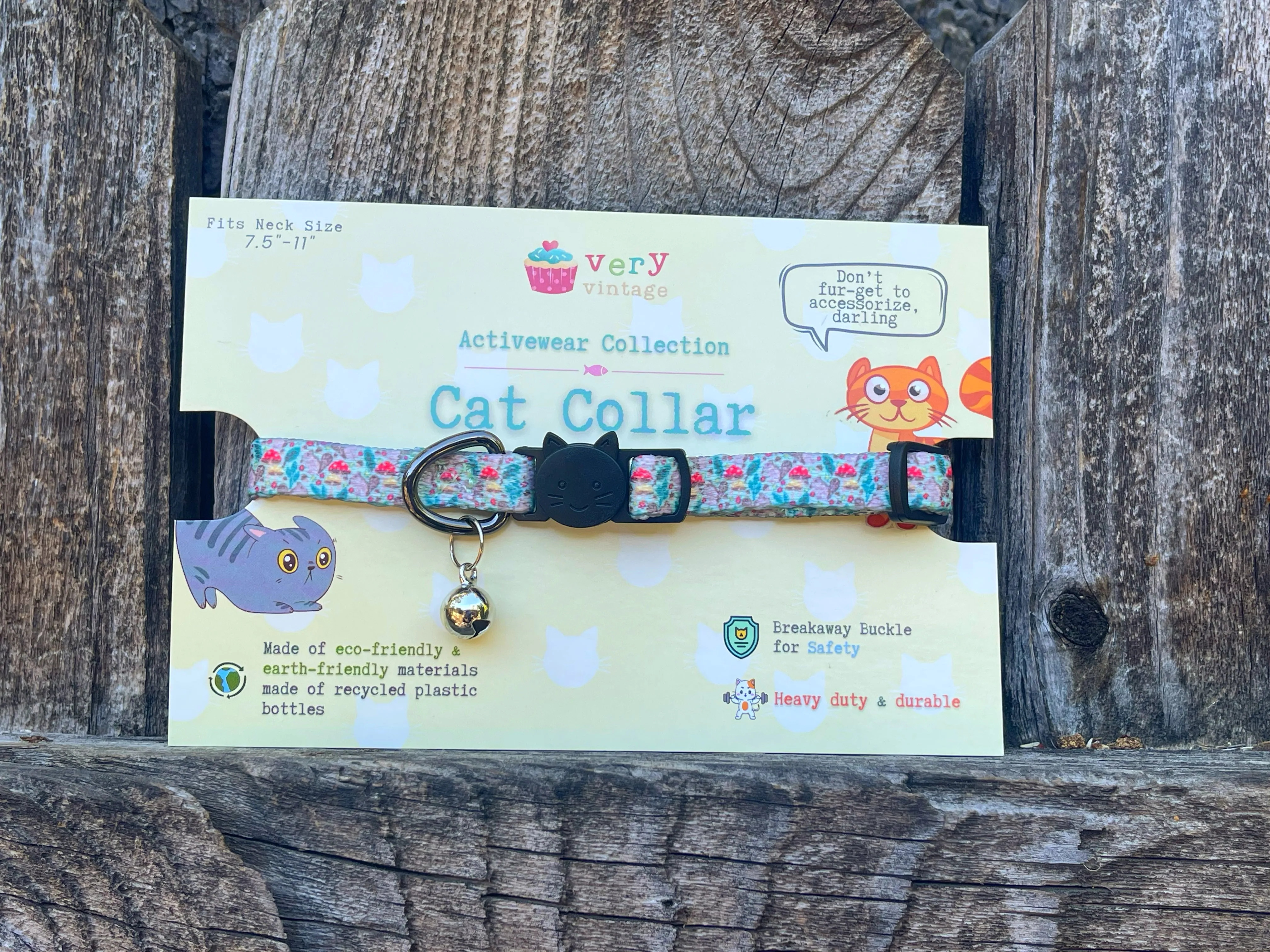 Feelin Squirrely - Recycled Eco-Friendly Breakaway Safety Cat Collar