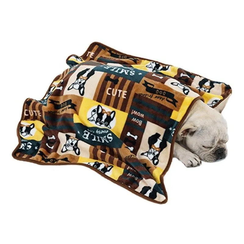 Flannel Dog Blanket - Machine Washable - Multiple Sizes