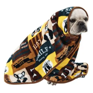 Flannel Dog Blanket - Machine Washable - Multiple Sizes