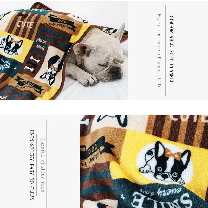 Flannel Dog Blanket - Machine Washable - Multiple Sizes