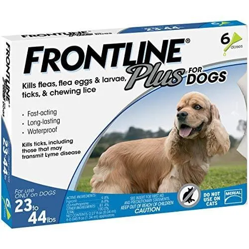 Frontline Plus for Dogs 2344 lbs Blue, 6 Month