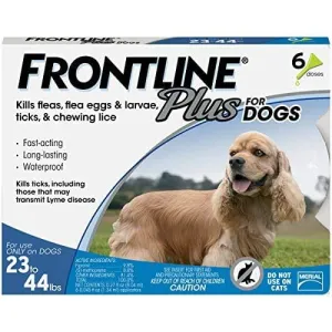 Frontline Plus for Dogs 2344 lbs Blue, 6 Month