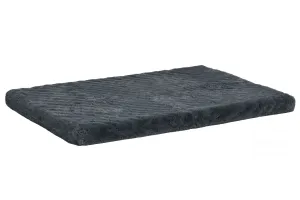 Fur Haven Pet Products Plush Faux Fur Crate 2" Ortho Pet Mat Gray LG 36in X 24in