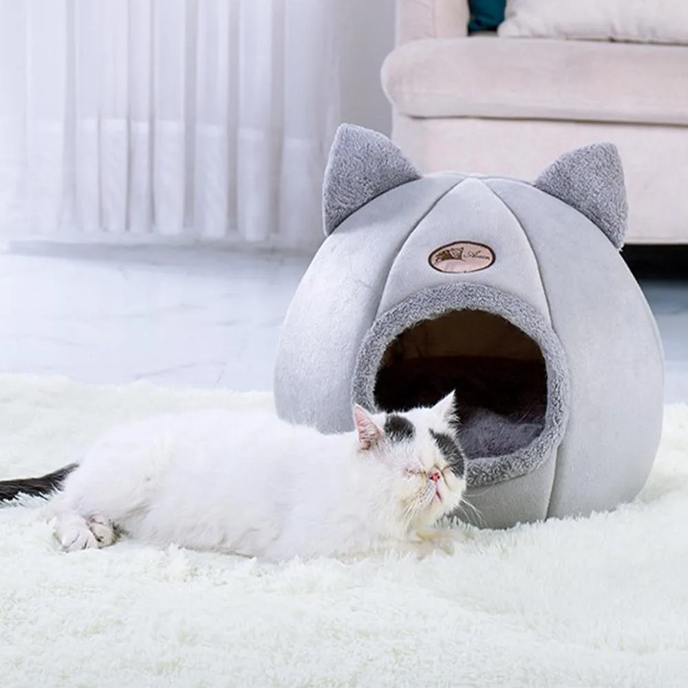 Indoor Cat Bed House With Mattress
