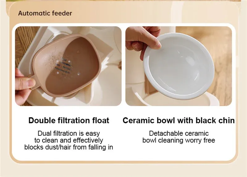 Kimpets Automatic Cat Feeder with Integrated Water Dispenser