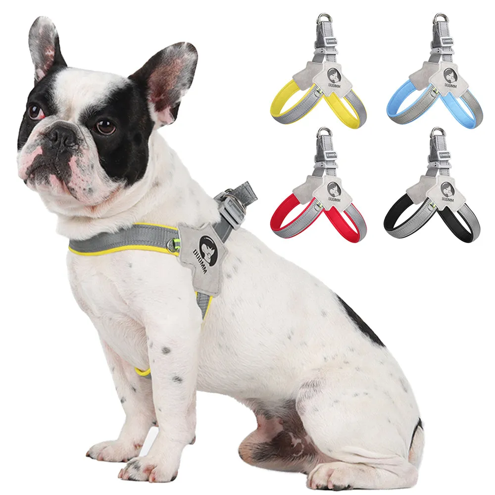 LightLatch No pull Frenchie Reflective Harness