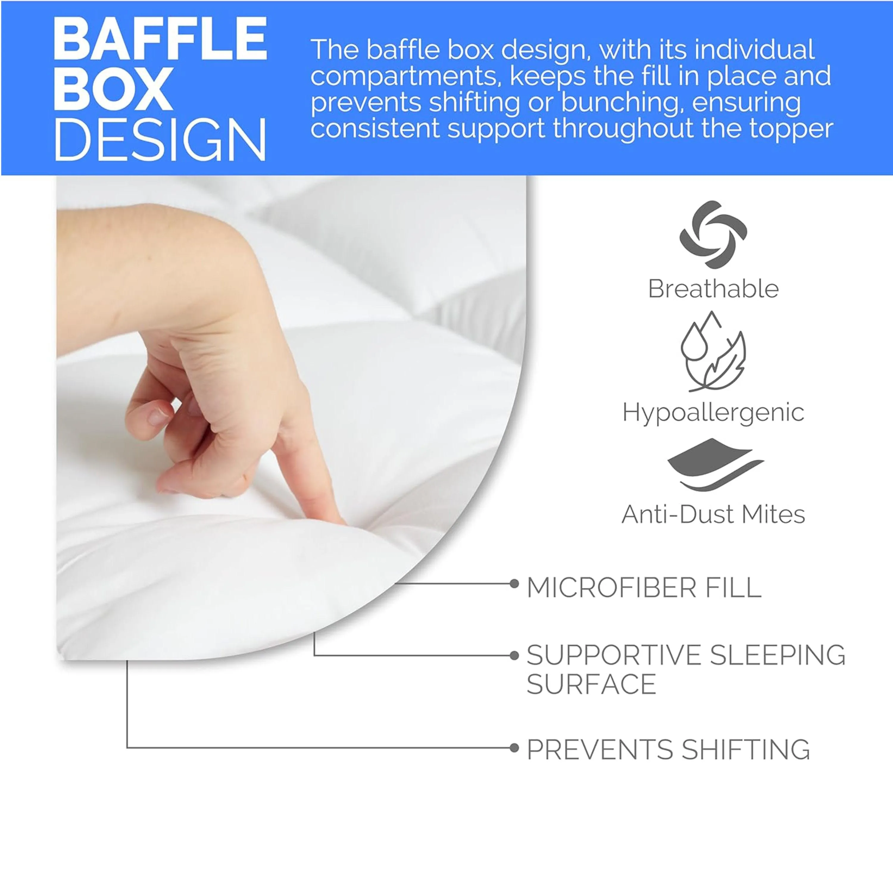 Luxury Quilted Mattress Topper – 10 cm Thick Plush Padding with Elastic Straps