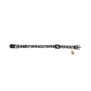 Mog & Bone Cat Neoprene Collar - Black Tropical Leaves