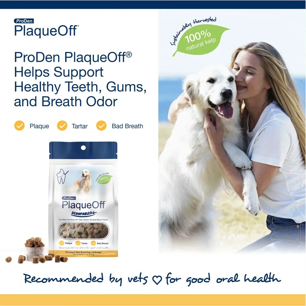 NaturVet ProDen PlaqueOff Scoopables Dental Treat for Large & Giant Breed, 45 scoops