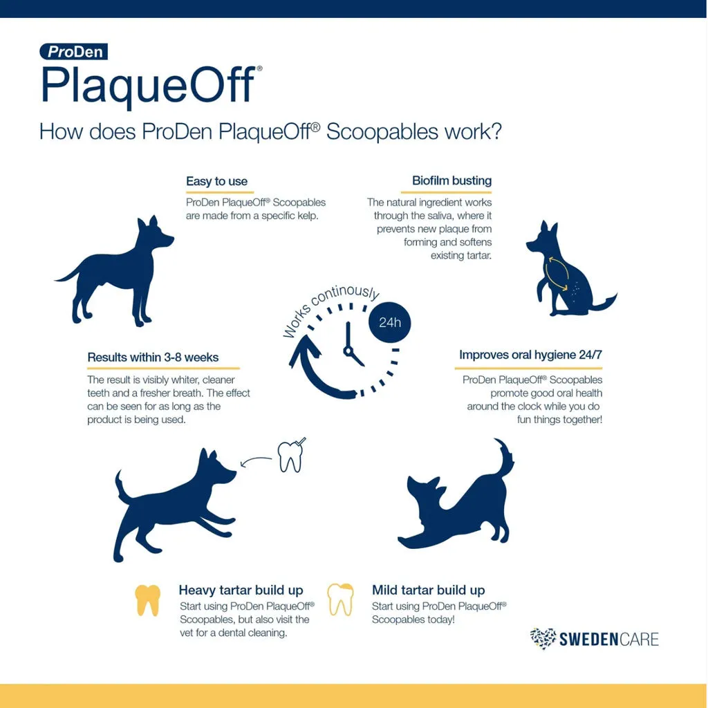 NaturVet ProDen PlaqueOff Scoopables Dental Treat for Large & Giant Breed, 45 scoops