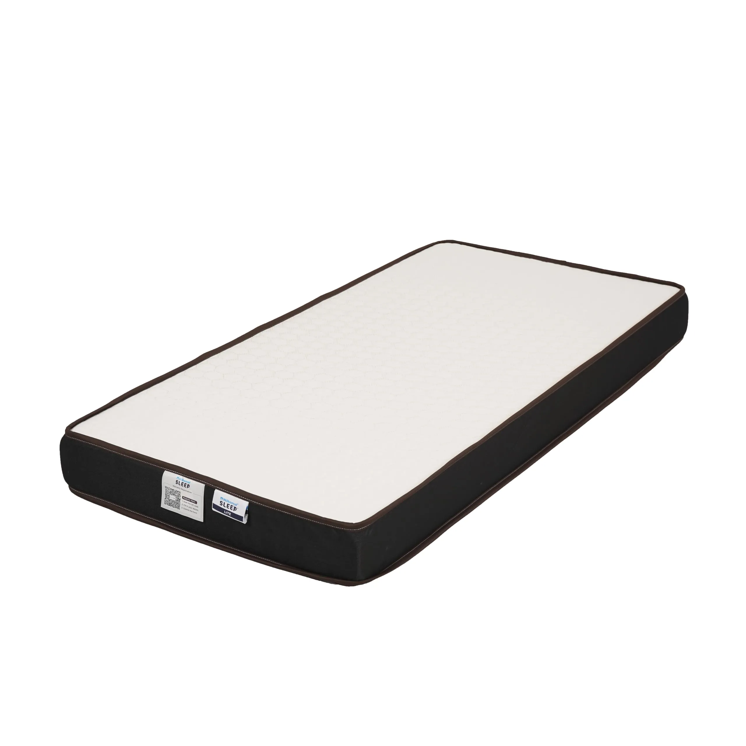 Nilkamal SLEEP Lite Dual Comfort 5 Inch Mattress, Soft and Firm Sides to Provide Plush Feel on one Side and Support on Other, Single Size Superior PU Foam Mattress (72x36x5, Black & White)