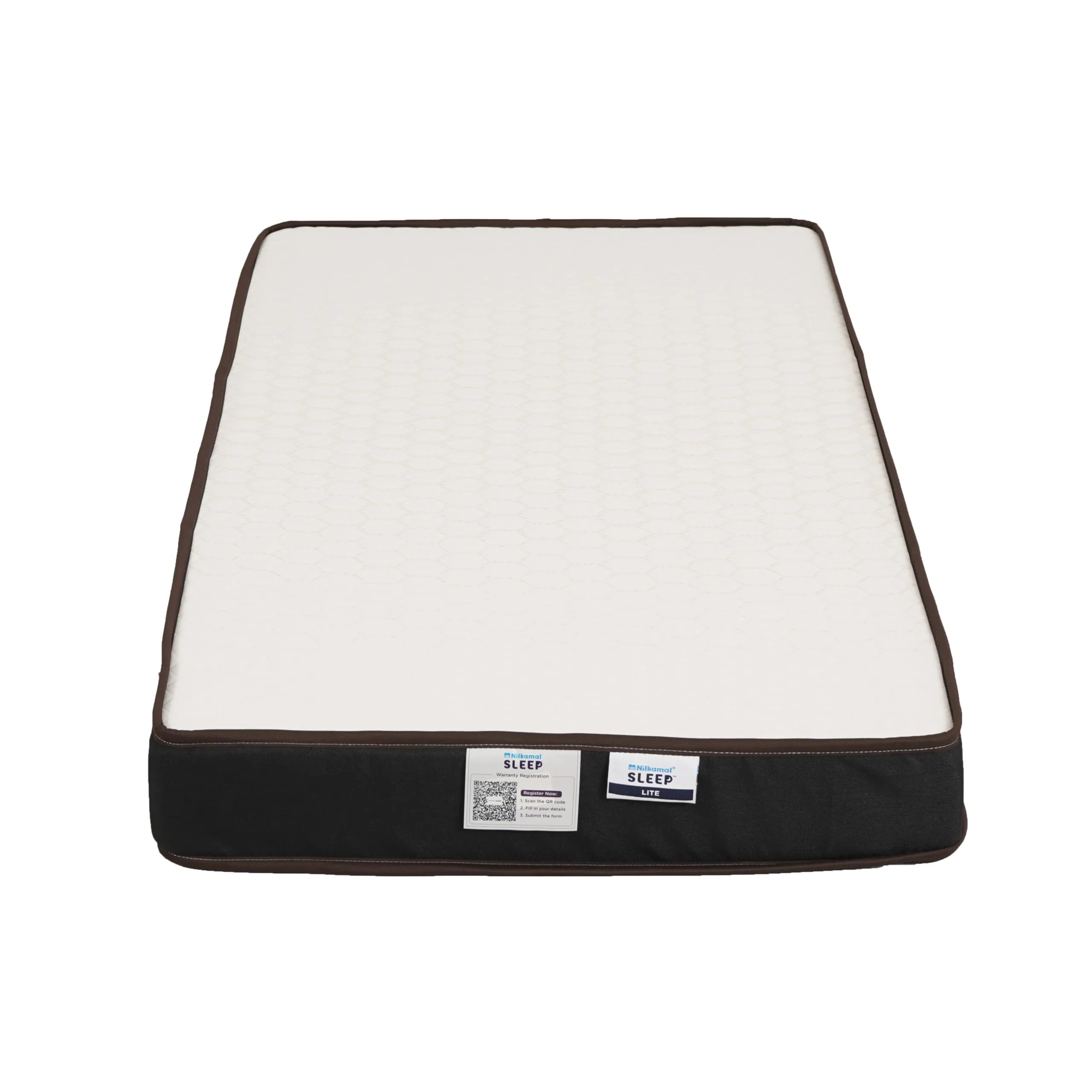 Nilkamal SLEEP Lite Dual Comfort 5 Inch Mattress, Soft and Firm Sides to Provide Plush Feel on one Side and Support on Other, Single Size Superior PU Foam Mattress (72x36x5, Black & White)