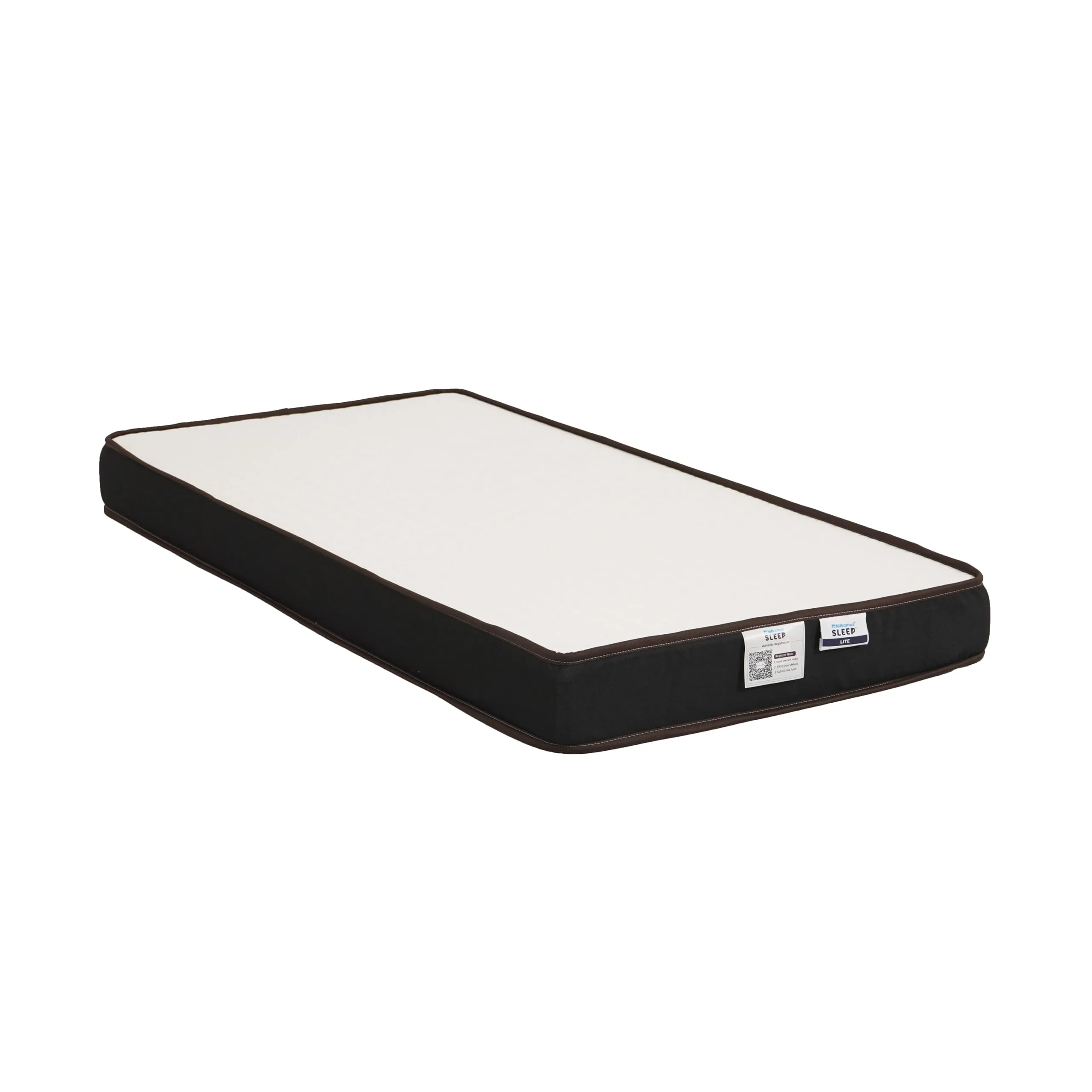 Nilkamal SLEEP Lite Dual Comfort 5 Inch Mattress, Soft and Firm Sides to Provide Plush Feel on one Side and Support on Other, Single Size Superior PU Foam Mattress (72x36x5, Black & White)