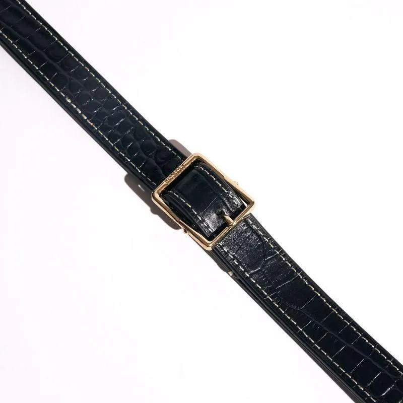 Obsidian Leather Dog Leash