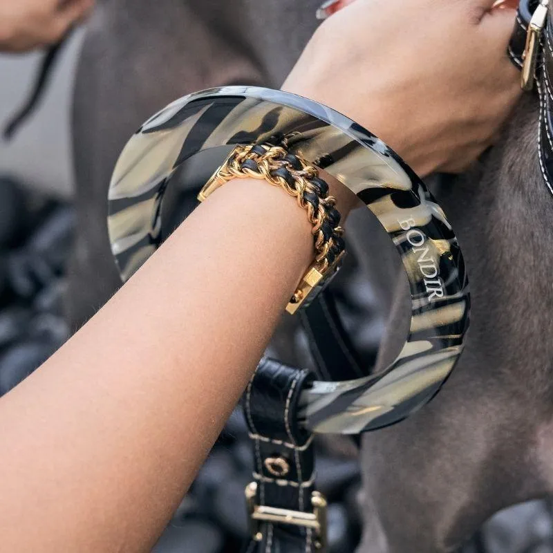 Obsidian Leather Dog Leash