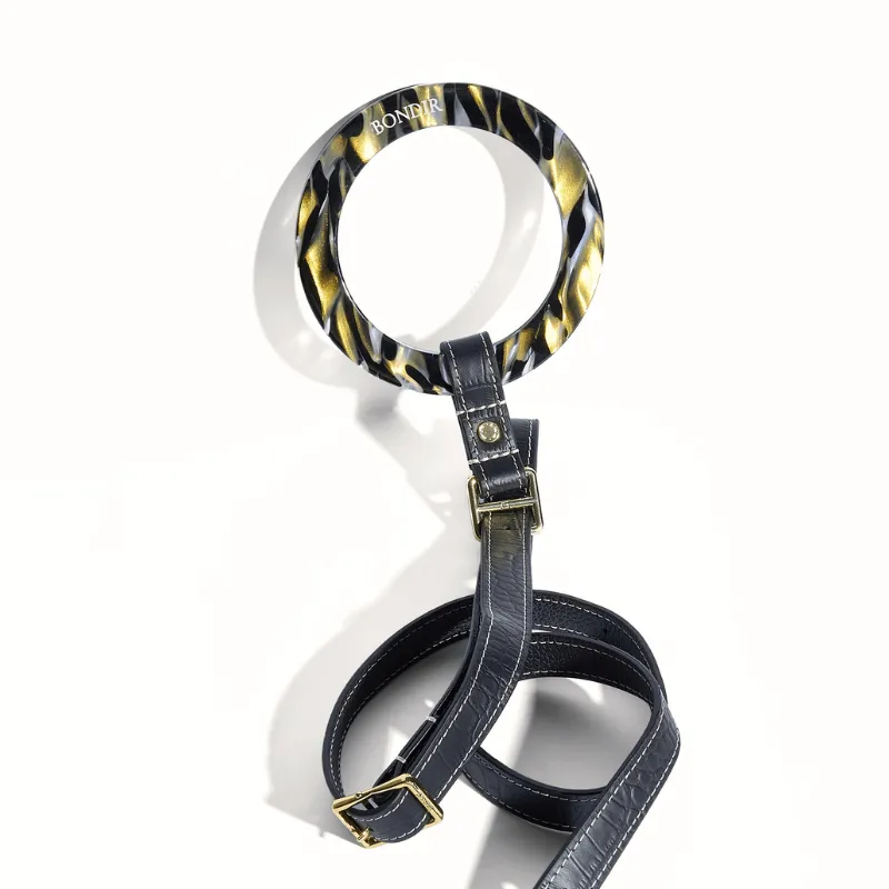 Obsidian Leather Dog Leash