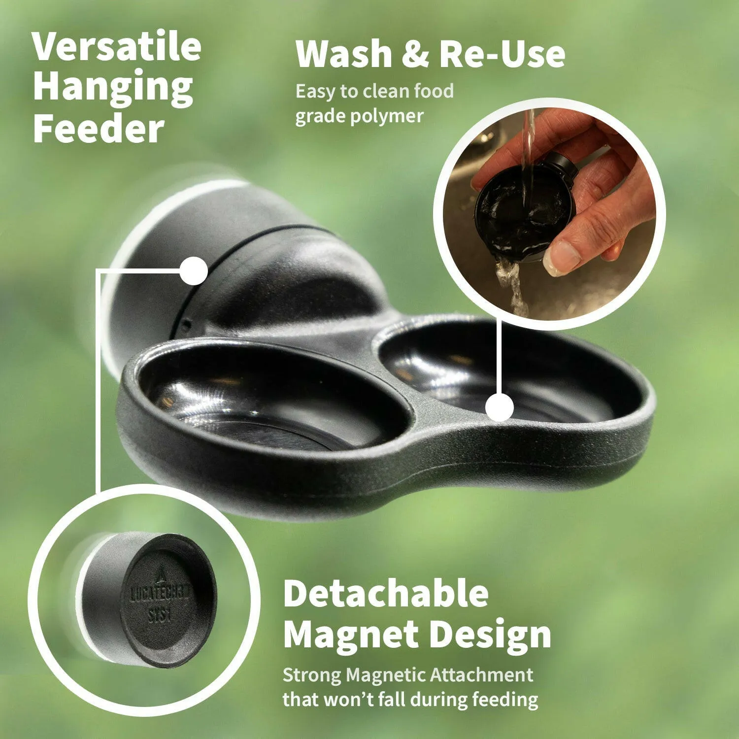 Pangea MicroDish - Surface Mount Kit -Double Gecko Feeding Dish - XSmall