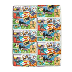 Personalized Blanket - Comics for 1-2 kids, add a pet!