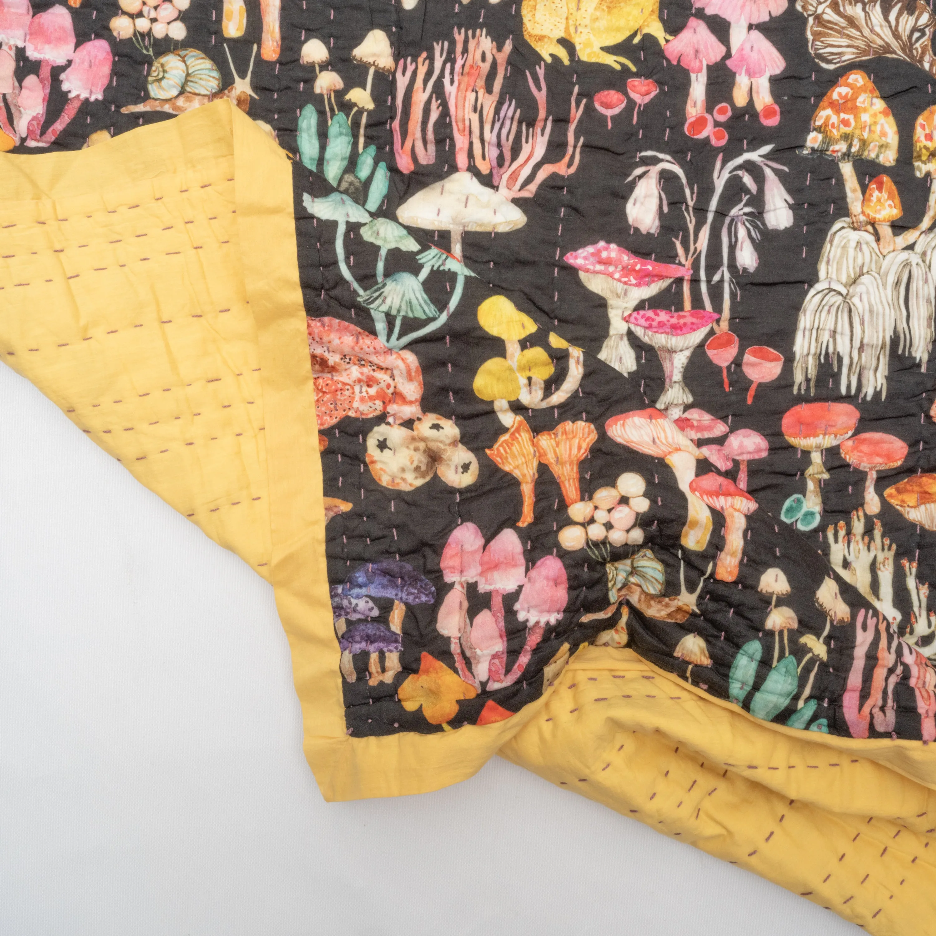 Quilted Throw- Mushroom Magic