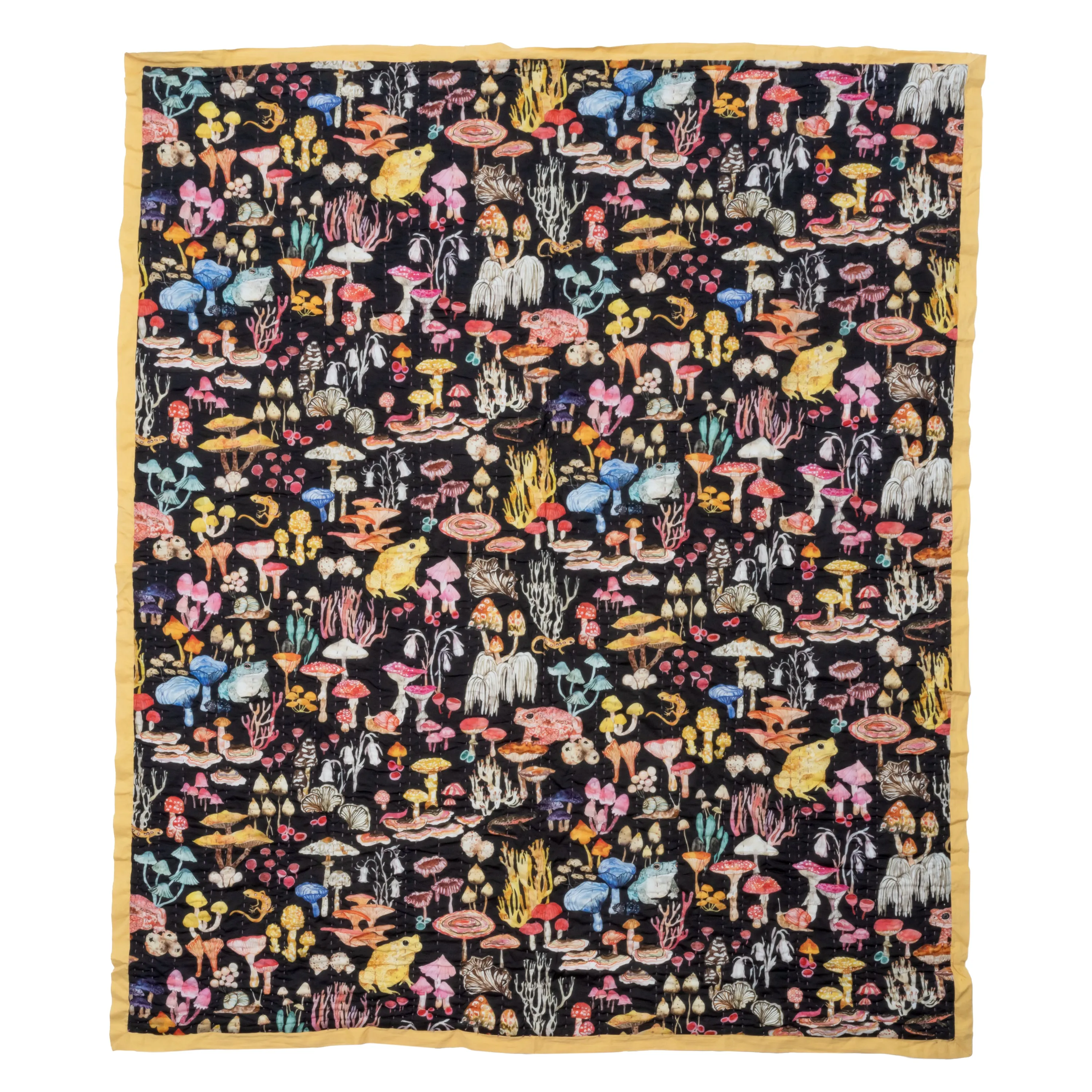 Quilted Throw- Mushroom Magic