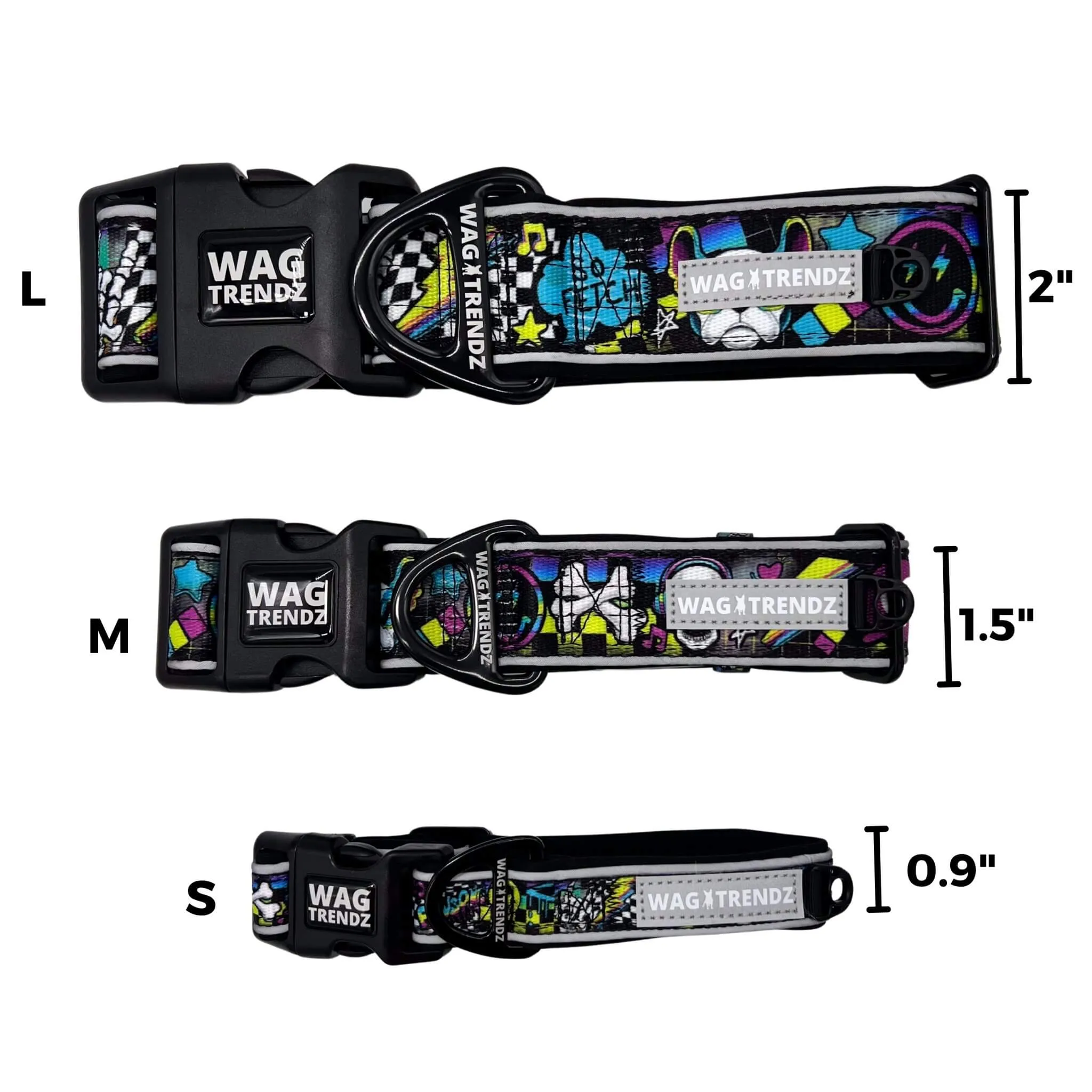 Reflective Dog Collar - Skull Society