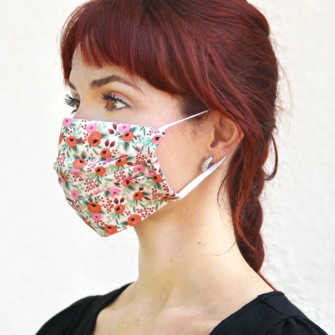 Rifle Paper Co® Cat Collar   Flower Set - "Juliet" - Blush Pink Floral Cat Collar w/ Baby Pink Felt Flower (Detachable)