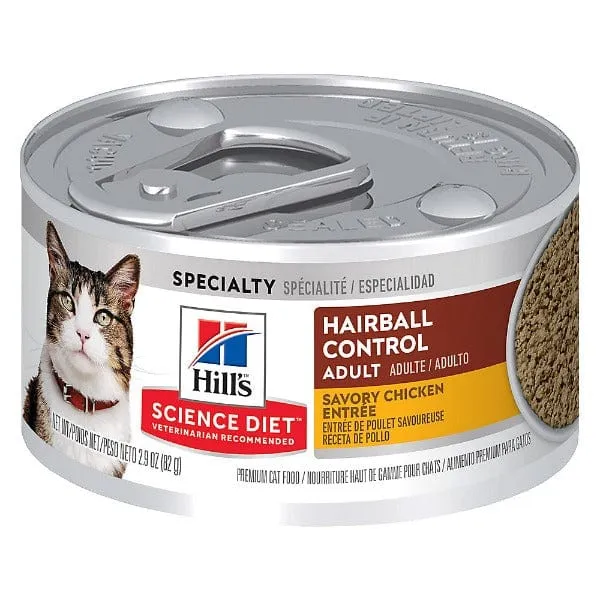 Science Diet Hairball Control Savory Chicken Entree Adult Canned Cat Food