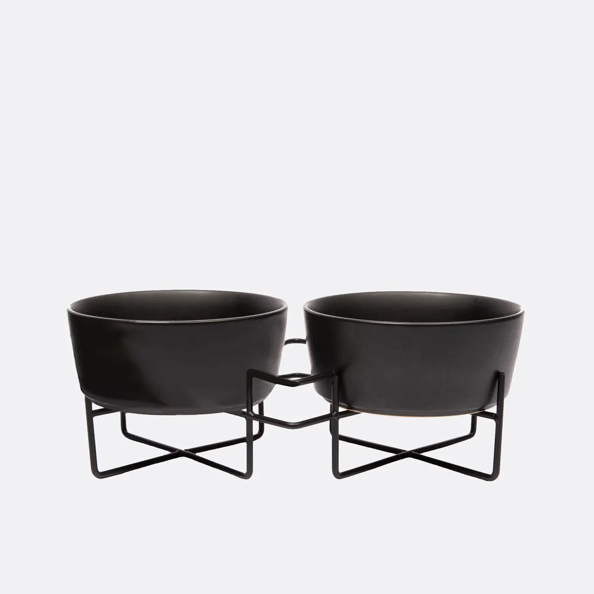 Simple Solid Double Feeder Bowl   Dog Bowl Stand