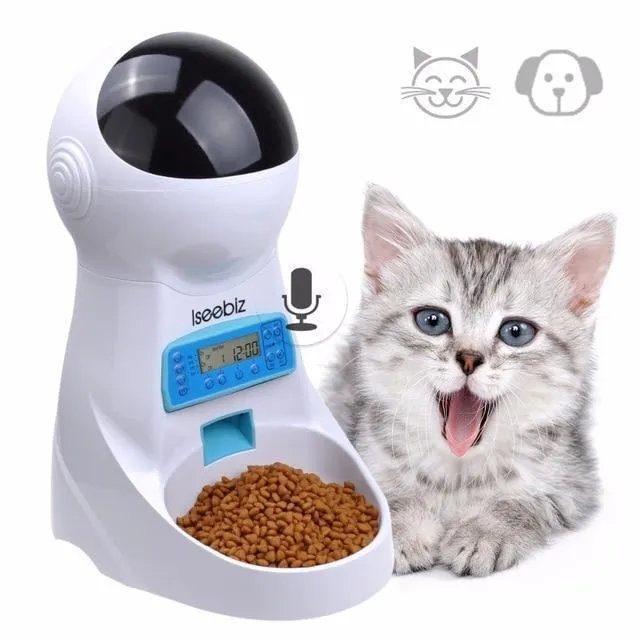 Smart Automatic Pet Feeder With Voice Recorder