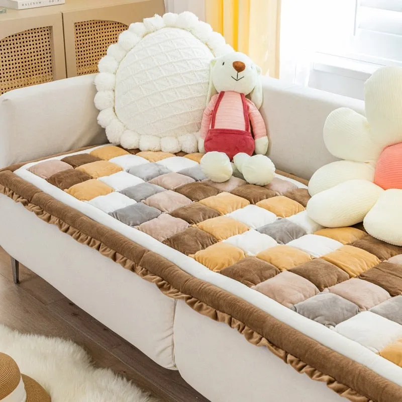 Stay Cozy: Removable Dog Bed Cotton Sofa Cover for Large Dogs - Winter Warm Cat Bed Pad, Washable Dog Cushion Blanket, and Premium Pet Supplies