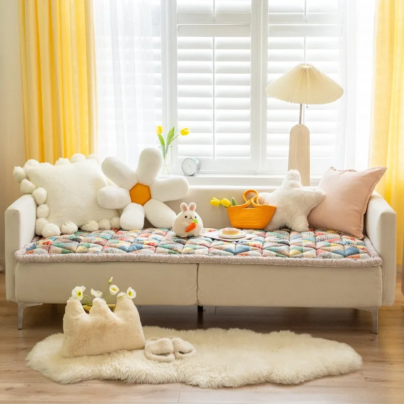 Stay Cozy: Removable Dog Bed Cotton Sofa Cover for Large Dogs - Winter Warm Cat Bed Pad, Washable Dog Cushion Blanket, and Premium Pet Supplies