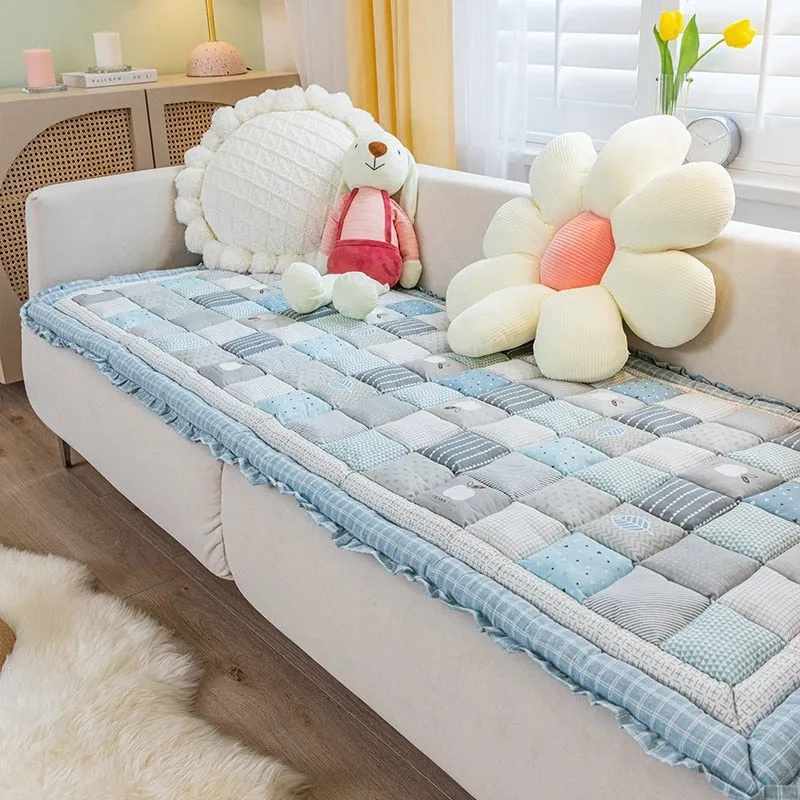 Stay Cozy: Removable Dog Bed Cotton Sofa Cover for Large Dogs - Winter Warm Cat Bed Pad, Washable Dog Cushion Blanket, and Premium Pet Supplies